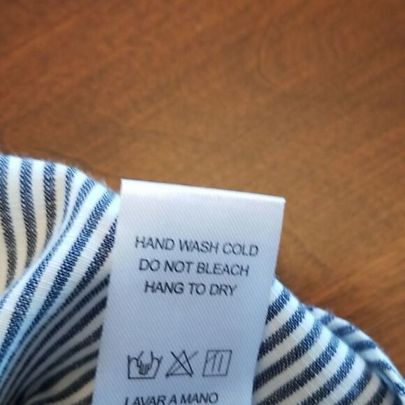 DOE & Rae S blue and white stripe mini dress cotton‎ polyester blend - Picture 6 of 6